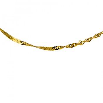 9ct gold 19 inch Singapore Chain